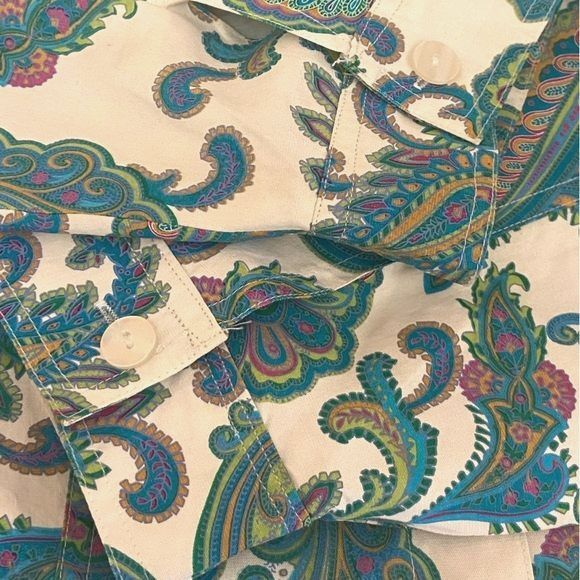 Patchington - Silk/Linen Paisley Print Jacket - Women's size M - Picture 7 of 7